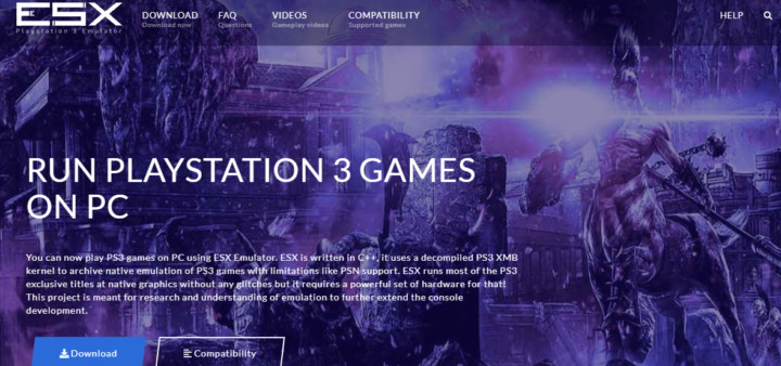 ESX PS3 Emulator official website