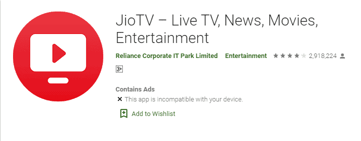 Download Jio Tv For PC
