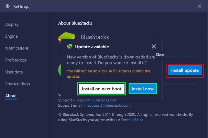Install Bluestacks Update